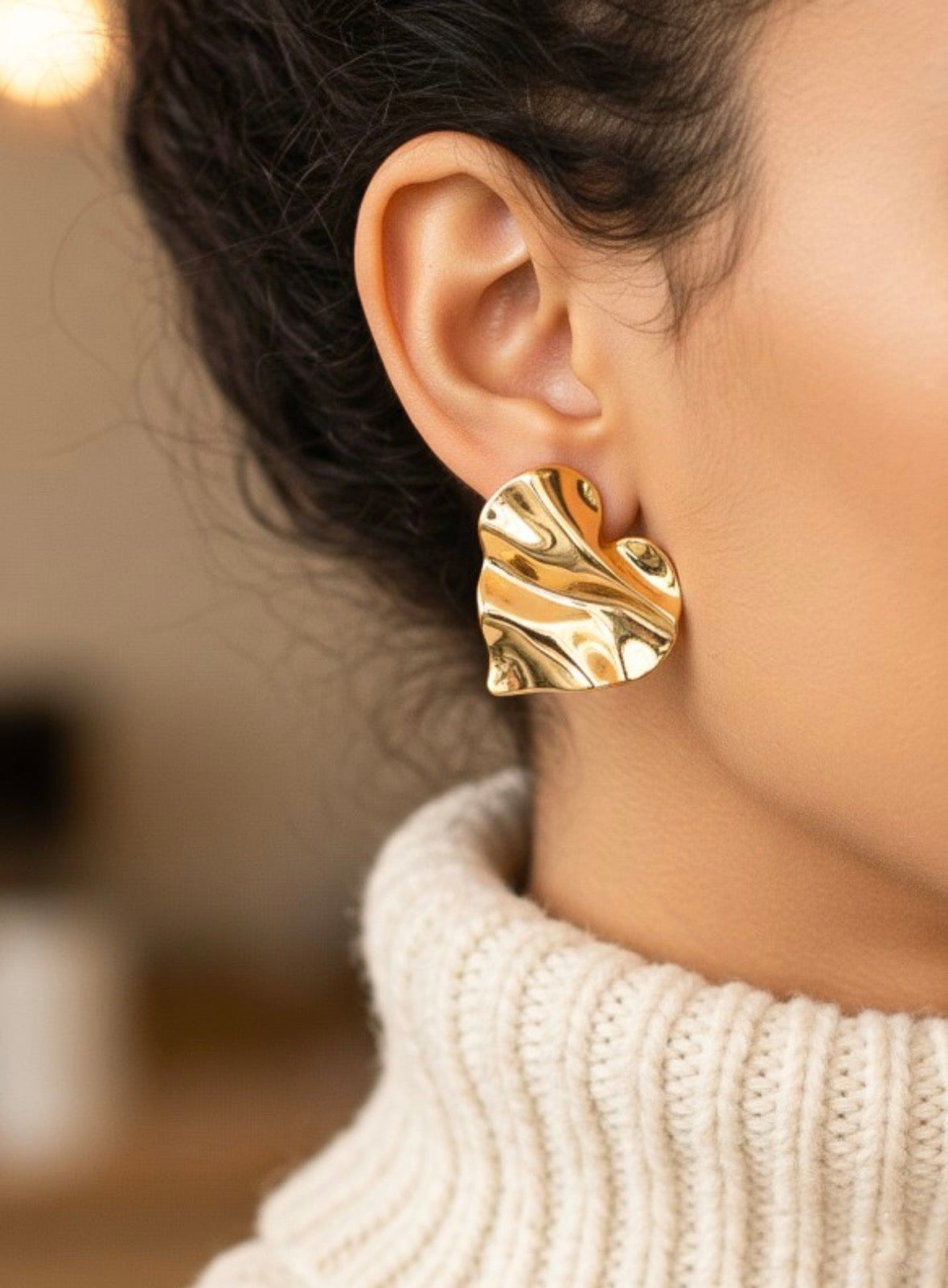 Wavy Heart Earrings